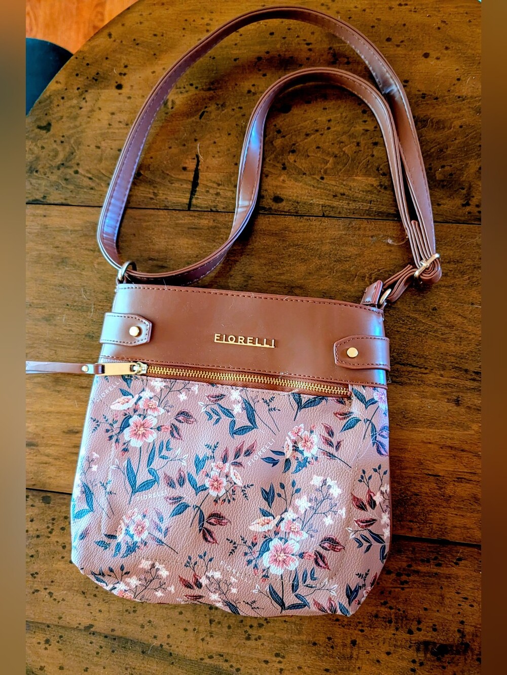 Fiorelli Brown Floral Crossbody Bag